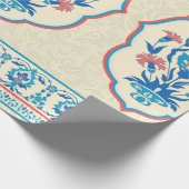 Gewebe mit Blumen nahtlos im ethnischen Stil Geschenkpapier (Ecke)