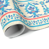 Gewebe mit Blumen nahtlos im ethnischen Stil Geschenkpapier (Rolleneckpunkt)