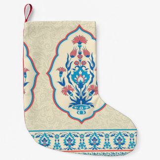 Gewebe mit Blumen nahtlos im ethnischen Stil Kleiner Weihnachtsstrumpf