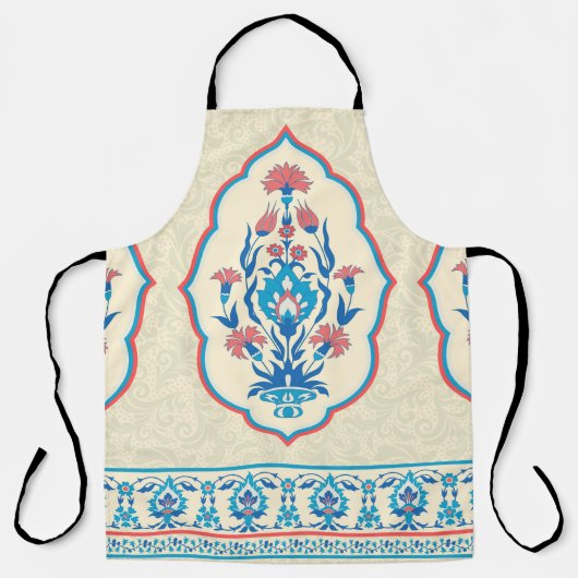 Gewebe mit Blumen nahtlos im ethnischen Stil Schürze (Vorderseite)