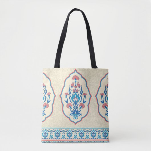 Gewebe mit Blumen nahtlos im ethnischen Stil Tasche (Vorderseite)