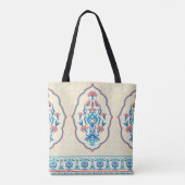 Gewebe mit Blumen nahtlos im ethnischen Stil Tasche (Rückseite)
