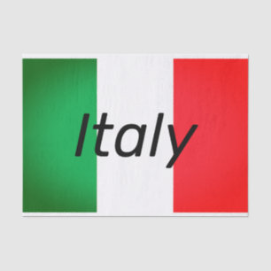 Gewebe mit dem Bild der italienischen Flagge Seidenpapier