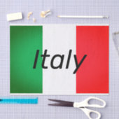 Gewebe mit dem Bild der italienischen Flagge Seidenpapier (Handwerk)