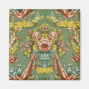 Gewebe mit einem wiederholenden Blumenmotiv Magnet