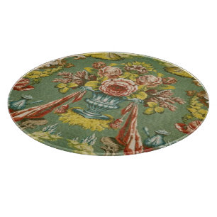 Gewebe mit einem wiederholenden Blumenmotiv Schneidebrett