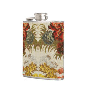 Gewebe mit einem wiederholenden Blumenmuster Flachmann (Links)