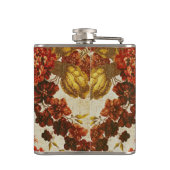 Gewebe mit einem wiederholenden Blumenmuster Flachmann (Rückseite)