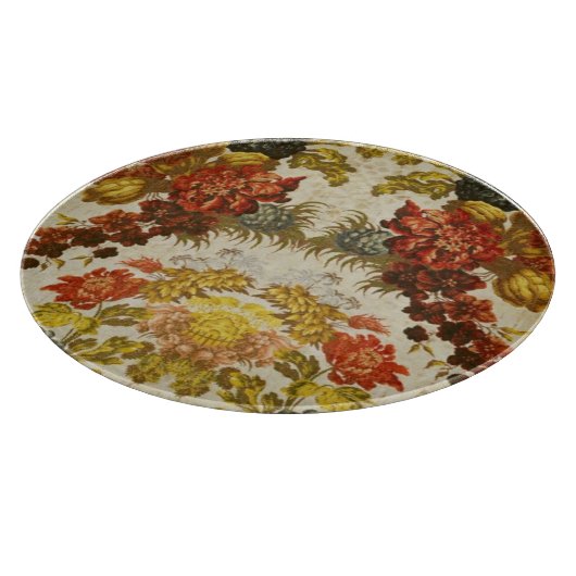 Gewebe mit einem wiederholenden Blumenmuster Schneidebrett (Ecke)