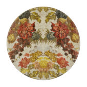 Gewebe mit einem wiederholenden Blumenmuster Schneidebrett (Vorderseite)