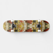 Gewebe mit einem wiederholenden Blumenmuster Skateboard (Horizontal)
