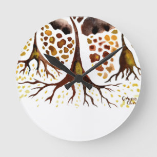 Gewebe mit neuronalen Zellen Runde Wanduhr