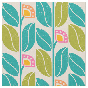 Gewebe mit Vintagem Blumenmuster. Stoff