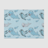 Gewebe mit Walen und Siegeln Seidenpapier (Vorderseite)