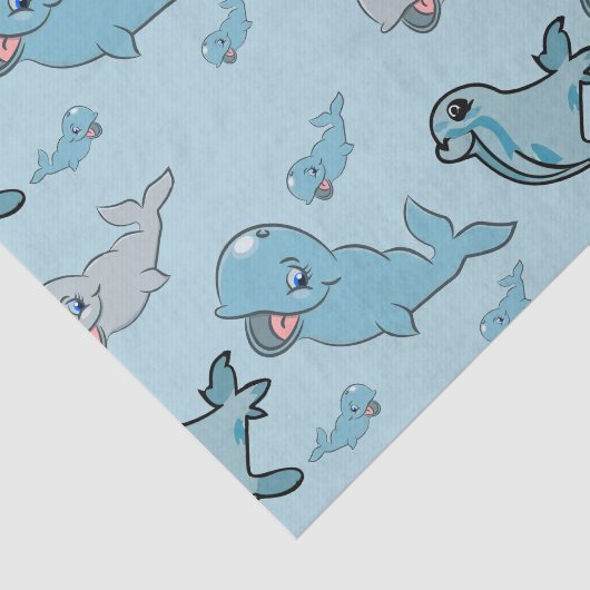 Gewebe mit Walen und Siegeln Seidenpapier (Ausschnitt)