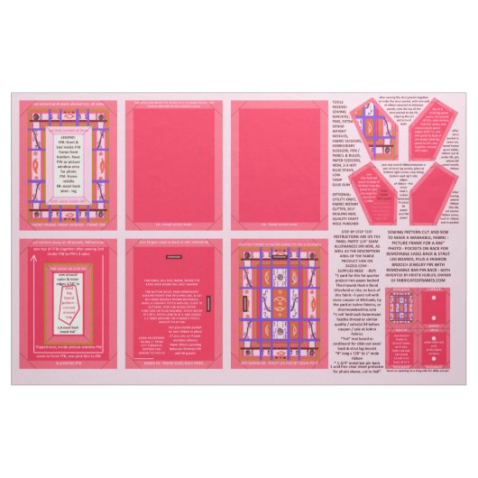 Gewebe Nähmuster Muster waschbare Foto Rahmen, Bro Stoff (Fat Quarter (45,7 x 55,9 cm))