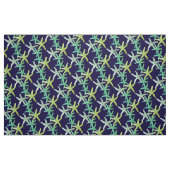 Gewebe Nautische Seesterne aquamarin-grün-blau Stoff (Fat Quarter (45,7 x 55,9 cm))