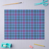 Gewebe oder Decoupage Paper Tartan Pink Lila Blue Seidenpapier (Basteln)
