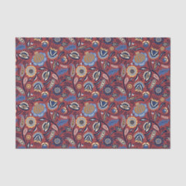 Gewebe oder Dekoupage Paper - Boho Bold Floral Red Seidenpapier