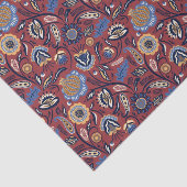 Gewebe oder Dekoupage Paper - Boho Bold Floral Red Seidenpapier (Ausschnitt)