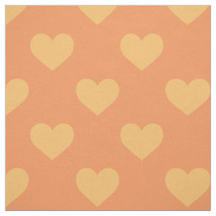Gewebe: Orange Herzen Stoff