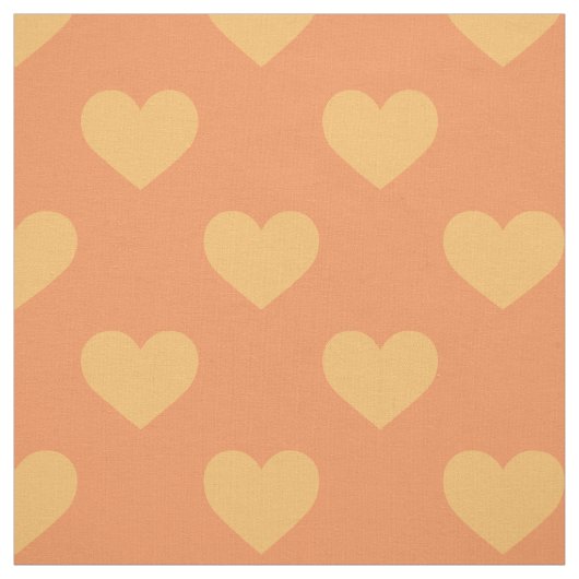 Gewebe: Orange Herzen Stoff (Muster)