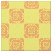 Gewebe - Orangefarbene Tile Stoff (Nahaufnahme)