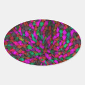 Gewebe Ovaler Aufkleber (Vorderseite)