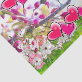 Gewebe Papier Bird rosa Herzen (Ausschnitt)