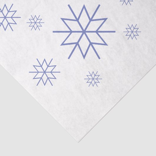 Gewebe Papier - Blaue Schneeflocken (Ausschnitt)