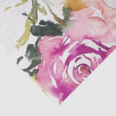 Gewebe Papier - Collage Rosa Wasserfarben (Detail)