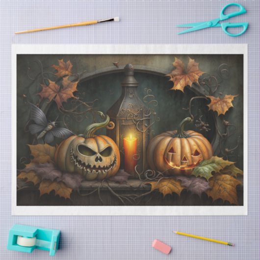 Gewebe-Papier - Fall und Halloween Seidenpapier (Basteln)