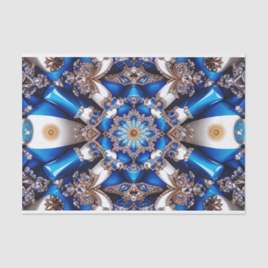 Gewebe-Papier mit argentinischer Farbgestaltung Seidenpapier (Vorderseite)