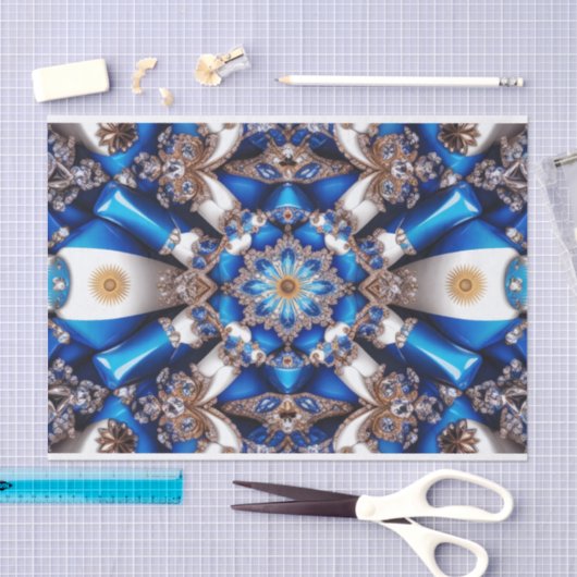 Gewebe-Papier mit argentinischer Farbgestaltung Seidenpapier (Handwerk)