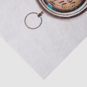 Gewebe-Papier mit Bild der alten Pocket-Uhr Seidenpapier (Ausschnitt)