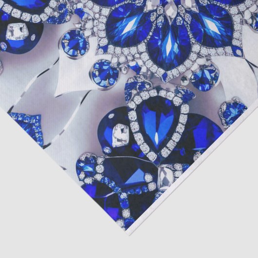 Gewebe-Papier mit blauweißem Farbdesign Seidenpapier (Ausschnitt)