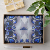 Gewebe-Papier mit blauweißem Farbdesign Seidenpapier (Geschenk)