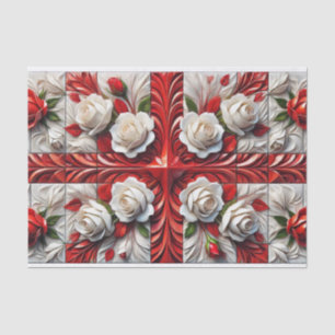 Gewebe-Papier mit englischer Rose Seidenpapier