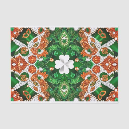 Gewebe-Papier mit irischer Farbgestaltung Seidenpapier (Vorderseite)