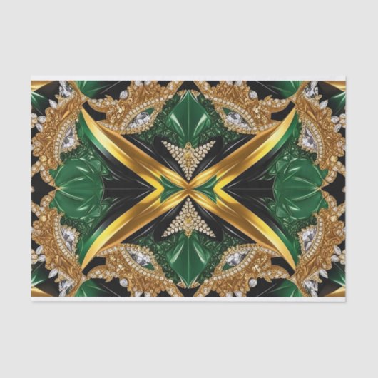 Gewebe-Papier mit jamaikanischer Farbgestaltung Seidenpapier (Vorderseite)