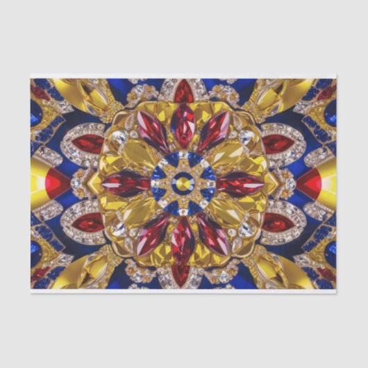 Gewebe-Papier mit kolumbianischer Farbgestaltung Seidenpapier (Vorderseite)