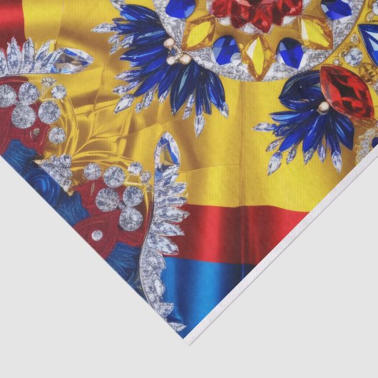 Gewebe-Papier mit rumänischer Farbgestaltung Seidenpapier (Ausschnitt)