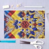 Gewebe-Papier mit rumänischer Farbgestaltung Seidenpapier (Handwerk)