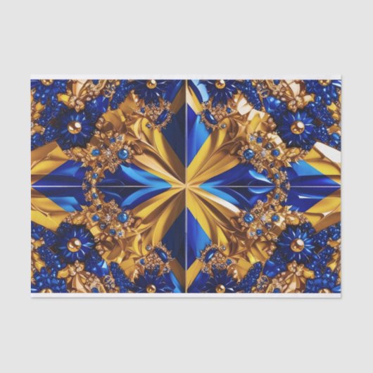 Gewebe-Papier mit schwedischer Farbgestaltung Seidenpapier (Vorderseite)