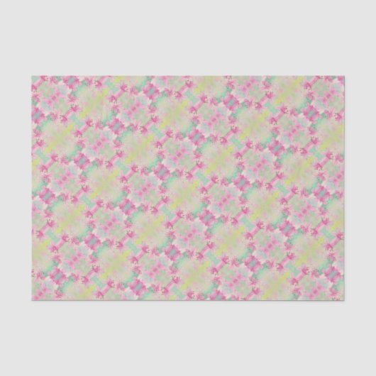 Gewebe Papier Pink Aquarellfarben Lilien (Vorderseite)