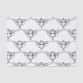 Gewebe-PapierANGELN IN BLAU UND WEISS Seidenpapier (Vorderseite)