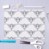 Gewebe-PapierANGELN IN BLAU UND WEISS Seidenpapier (Handwerk)