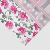 Gewebe Papierblütenrosa Streifen Seidenpapier (Ausschnitt)