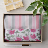 Gewebe Papierblütenrosa Streifen Seidenpapier (Geschenk)