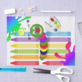 Gewebe Papierfarben Crayons Worm Seidenpapier (Handwerk)